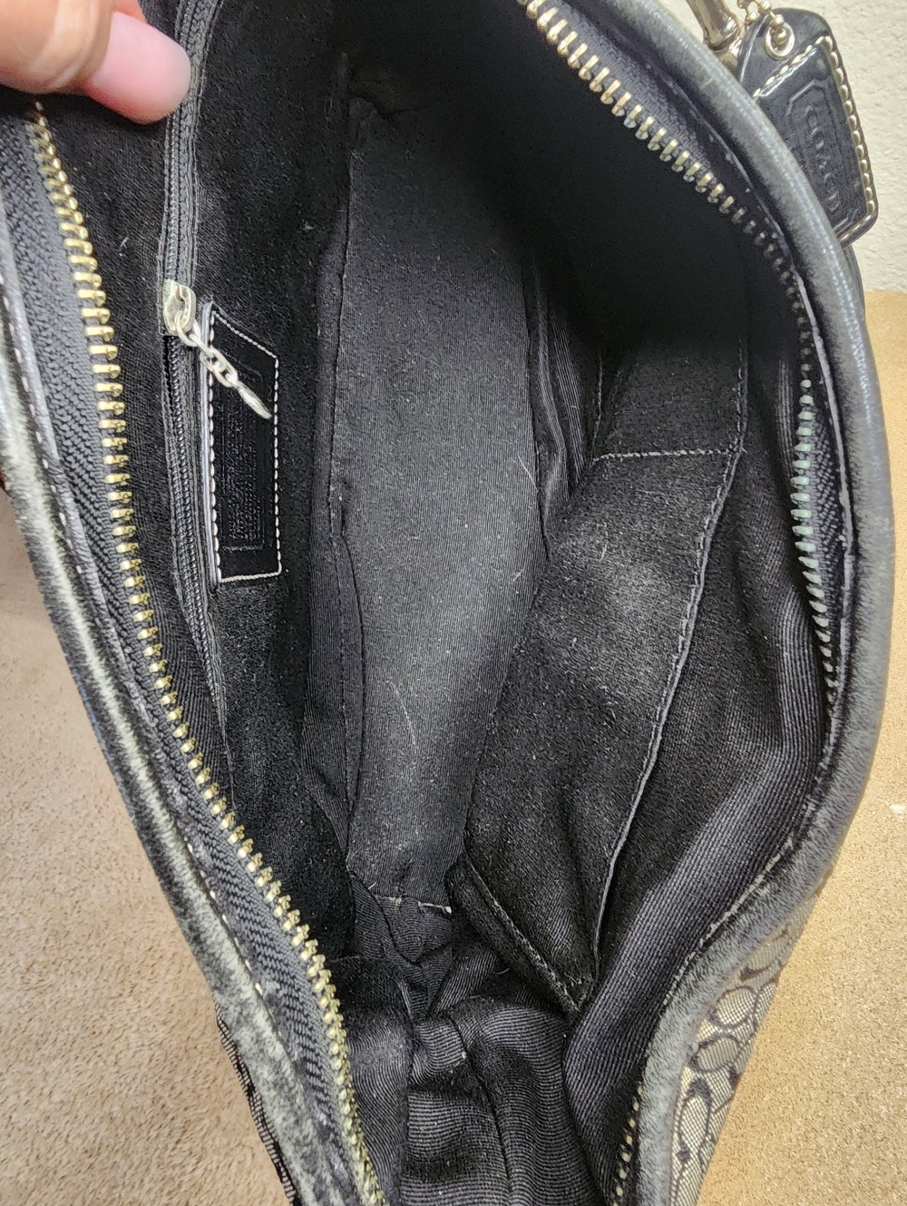 Coach Mini Signature Hobo Shoulder Bag With Tassel And Hang Tag - Picture 13 of 13